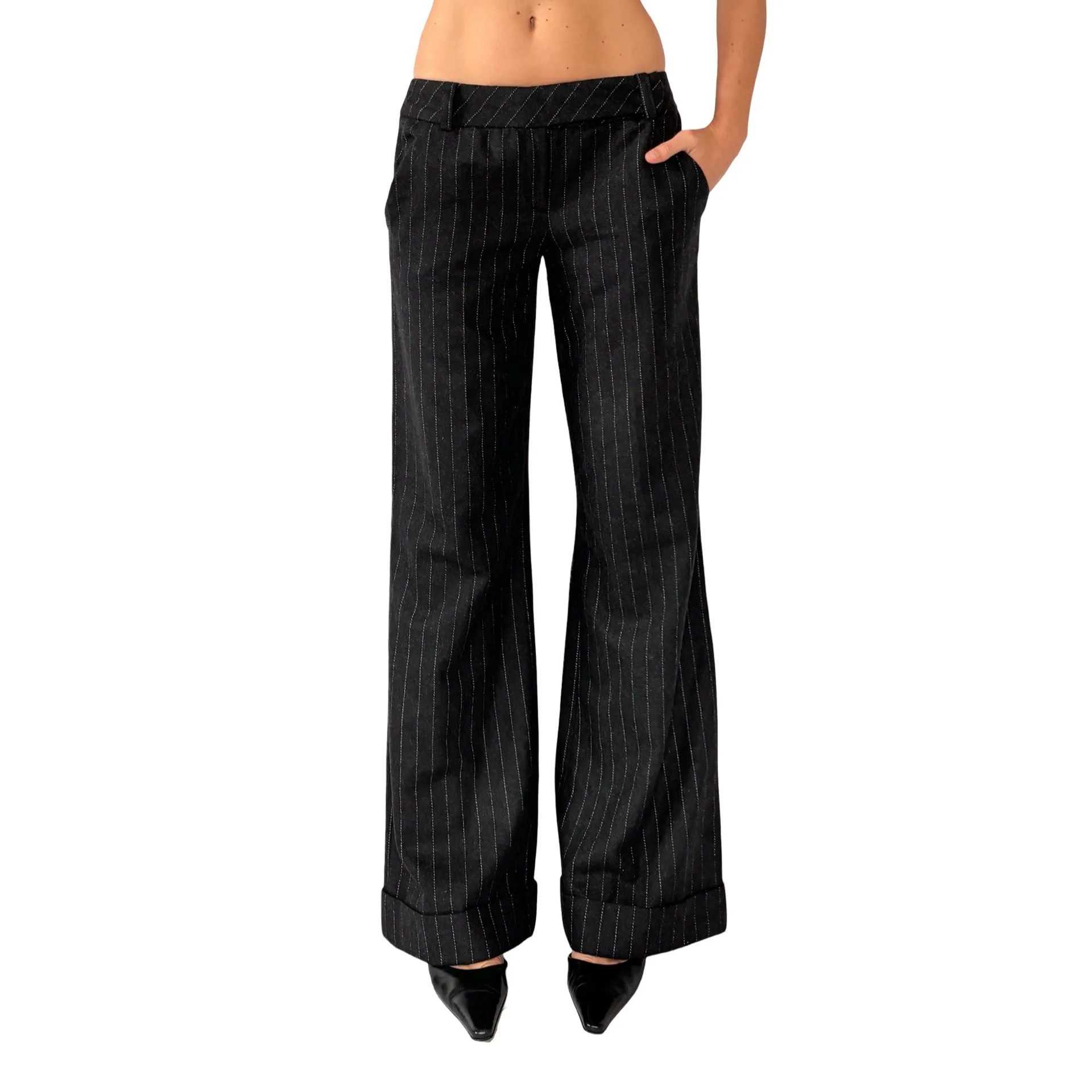 2000s Wool Pinstripe Trousers (XS/S)