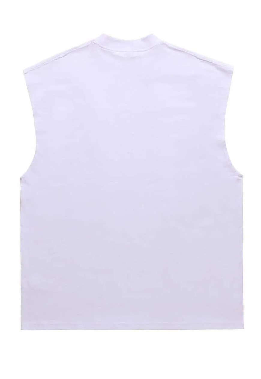 Abstract sleeveless t-shirt raver tank top retro surfer vest