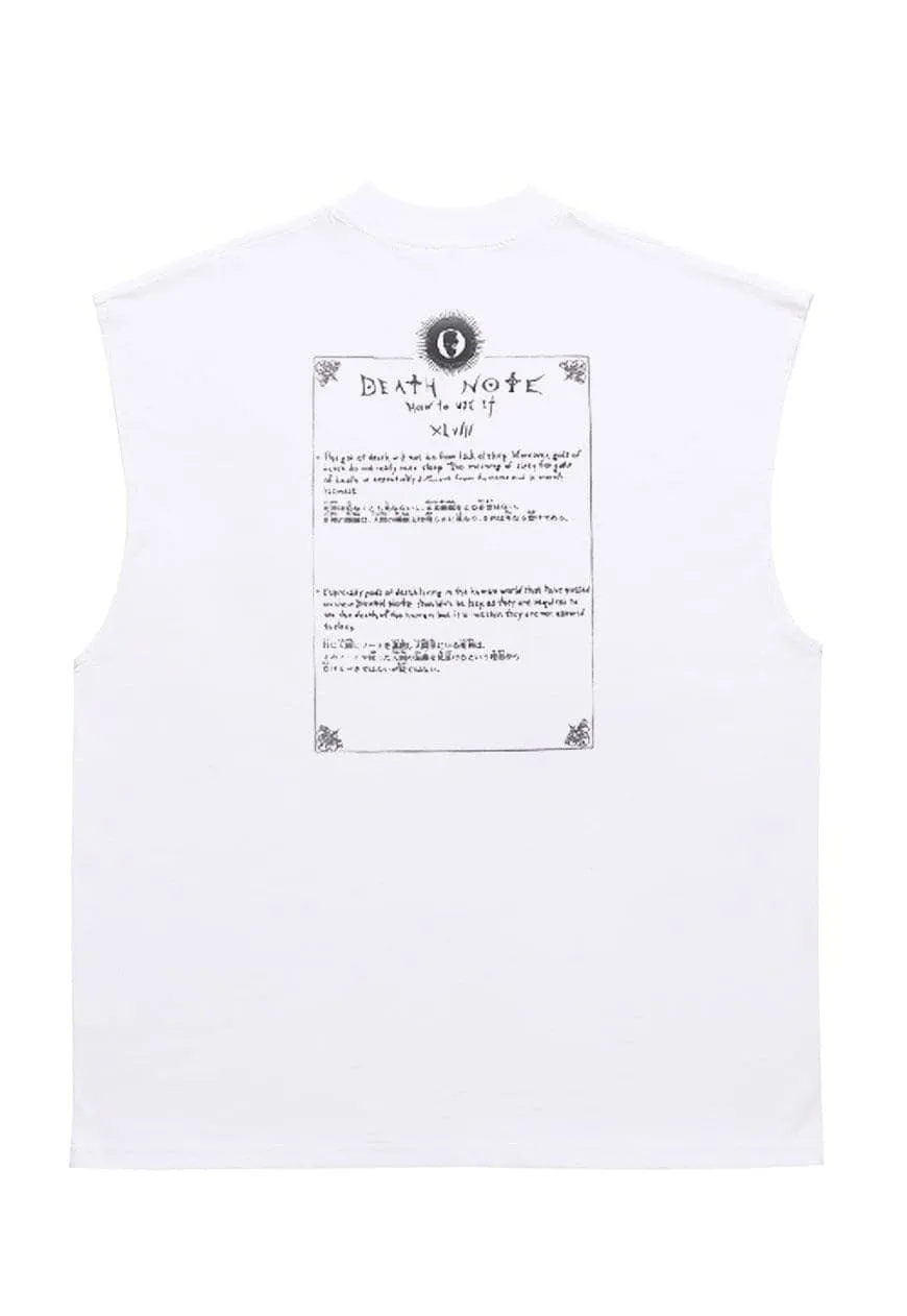 Anime girl sleeveless t-shirt retro tank top surfer vest