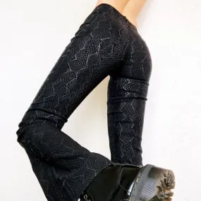Black Bebe Snakeskin Pants