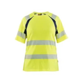 Bl&#xE5;kl&#xE4;der&#x20;Work&#x20;T-Shirt&#x20;High&#x20;Vis&#x20;Women&#x20;3503&#x20;Yellow&#x20;Navy