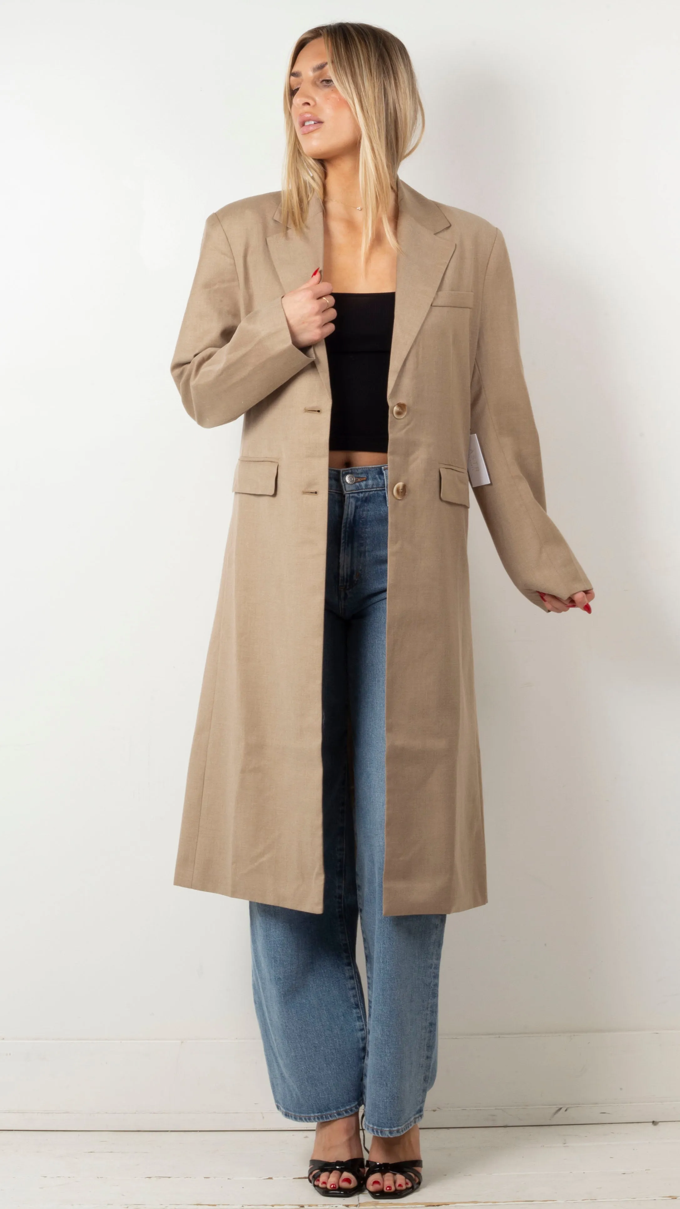 Brylee Coat - Taupe