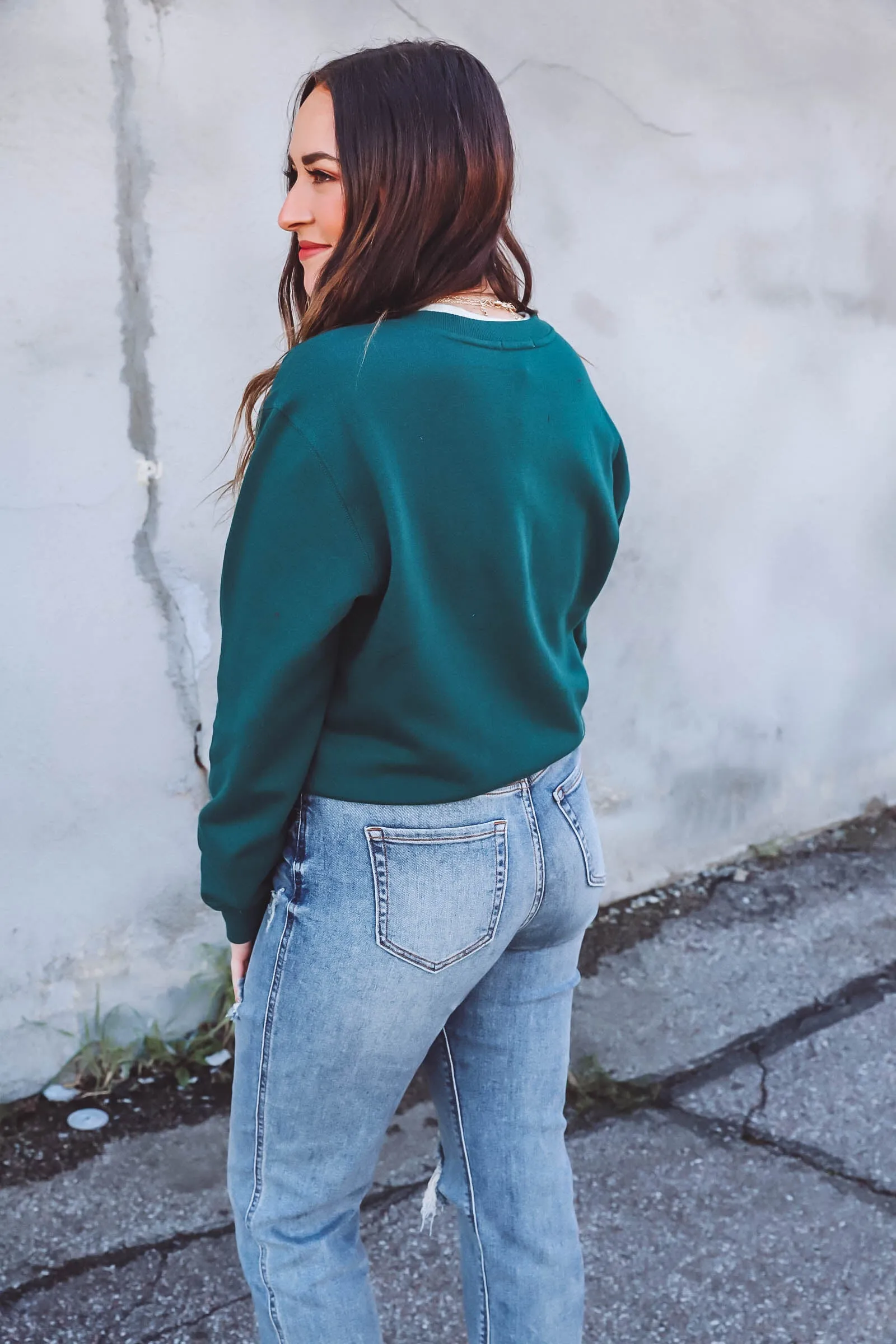 Classic Crew Fleece Sweatshirt-Green-Z Supply