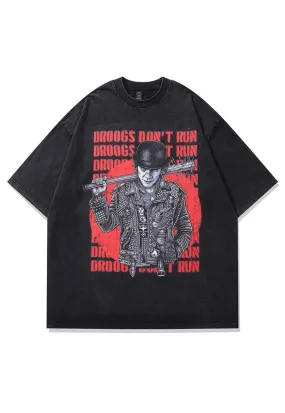 Clockwork Orange t-shirt retro movie tee vintage top grey