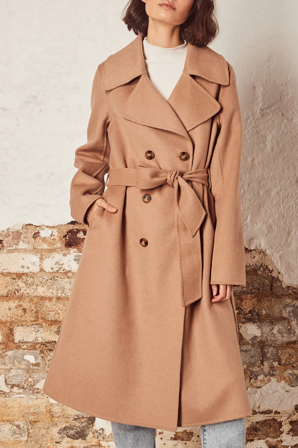 Ironic Camel Wool Blend Coat