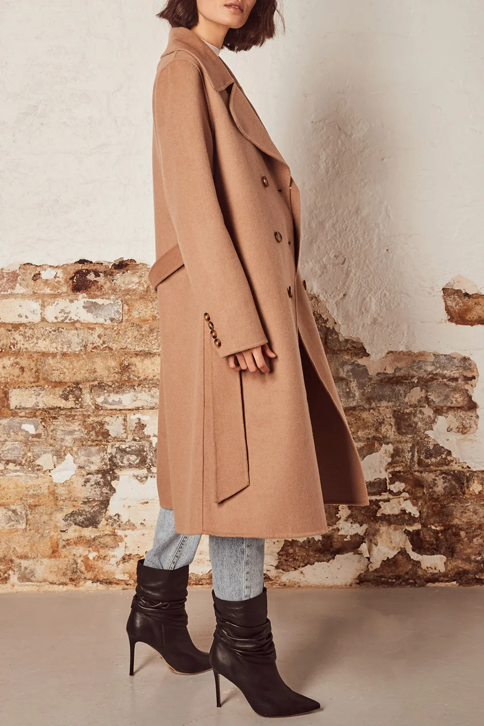 Ironic Camel Wool Blend Coat