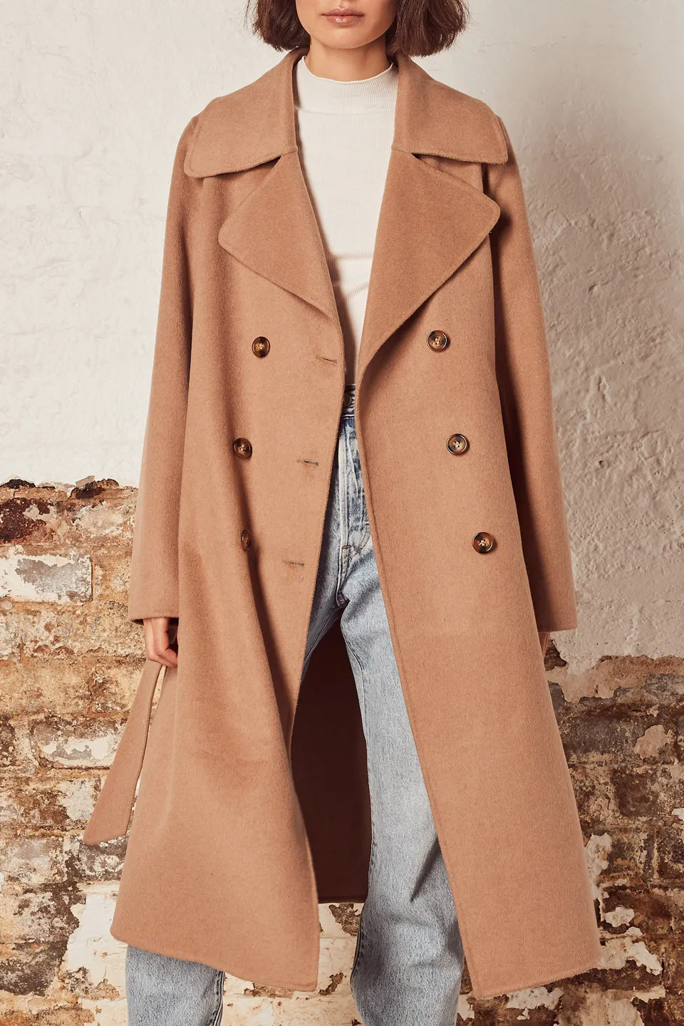 Ironic Camel Wool Blend Coat