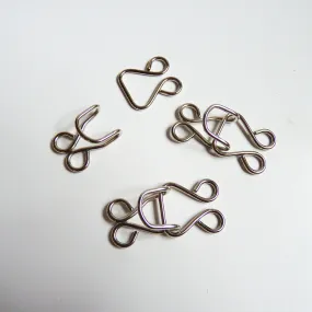 Large Hooks & Eyes - Silver