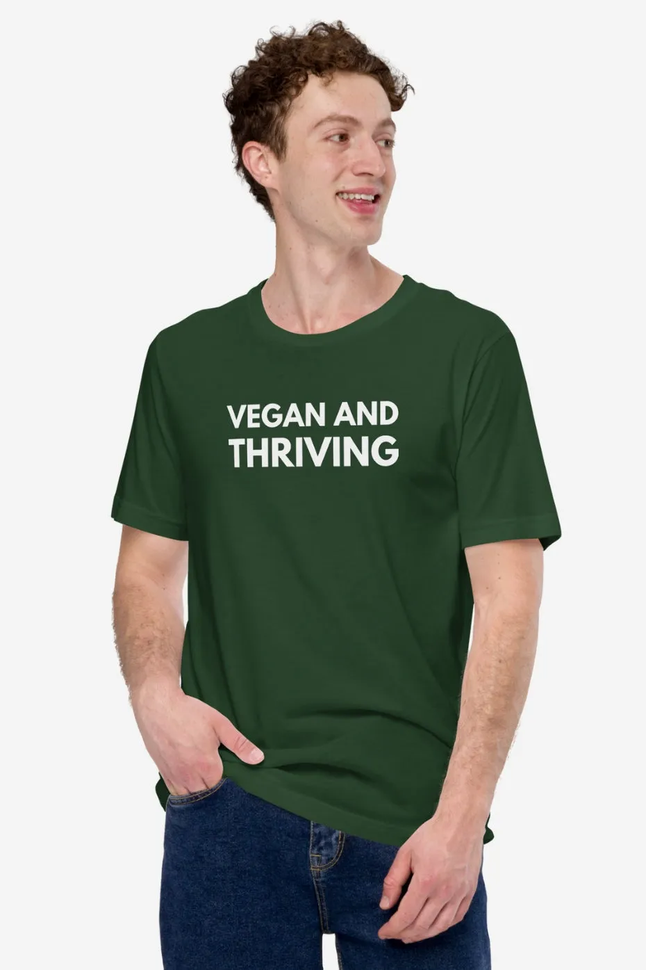 Vegan And Thriving Unisex Vegan T-shirt
